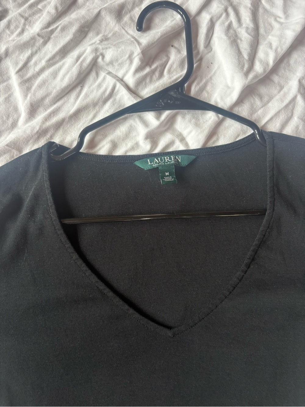 Ralph Lauren
 Black V-Neck Women's Top - Picture 3 of 4
